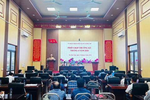 UBND XÃ PU SAM CÁP TỔ CHỨC PHIÊN HỌP THƯỜNG KỲ THÁNG 6 NĂM 2026